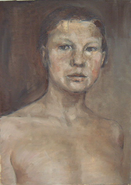 Portrait with red cheeks
